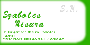 szabolcs misura business card